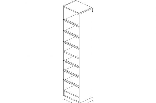 White 18" Shelf Cabinet (5 adj shelves)